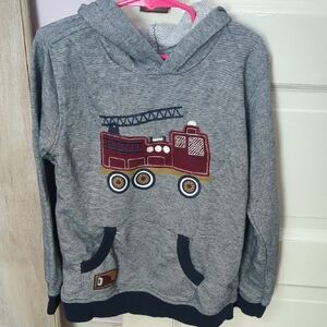 Kids Headquarters Gray Fire Truck Hoodie